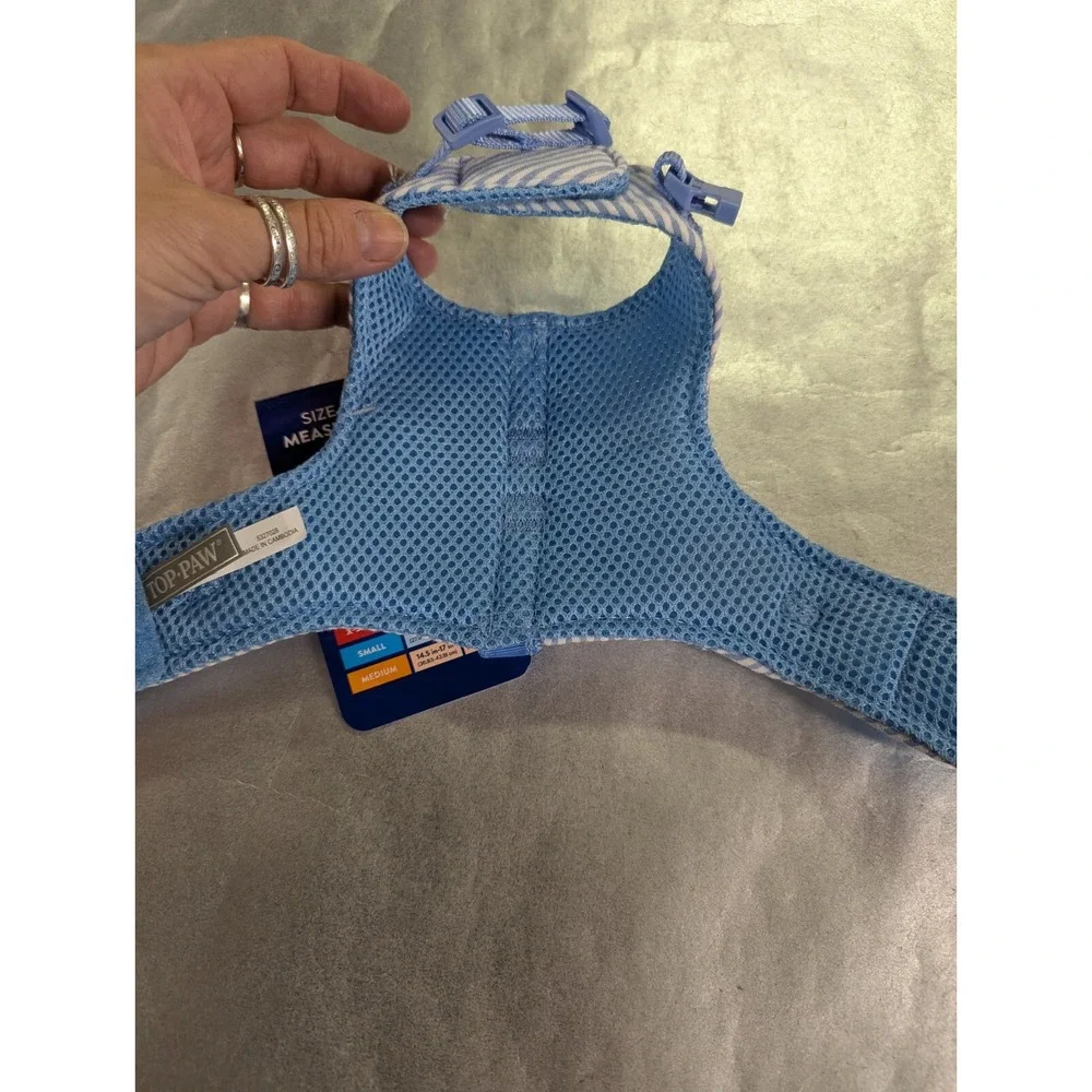 Top‎ Paw XX-SMALL fashion comfort vest harness blue stripe NWT